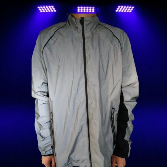 OGIO L REFLECTIVE ATHLETIC JACKET Mens 3M Scotchlite jog run exercise - Picture 9 of 15